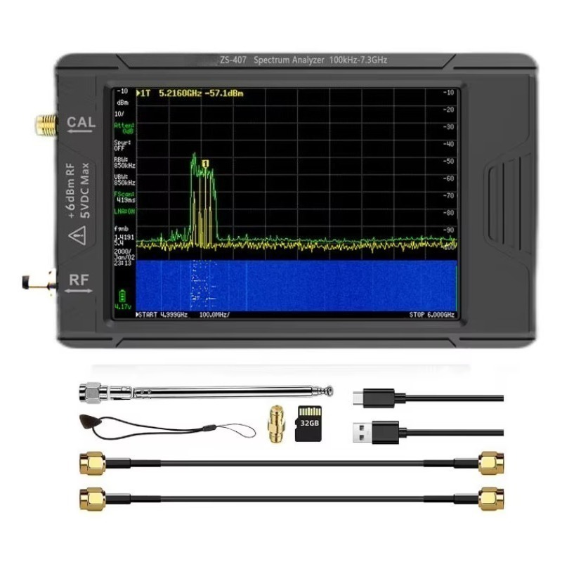 Signal Generator Spectrum Analyzer - ZS-406/ZS-407 4-inch scherm draagbare spectrumanalysator 100k-7,3GHz