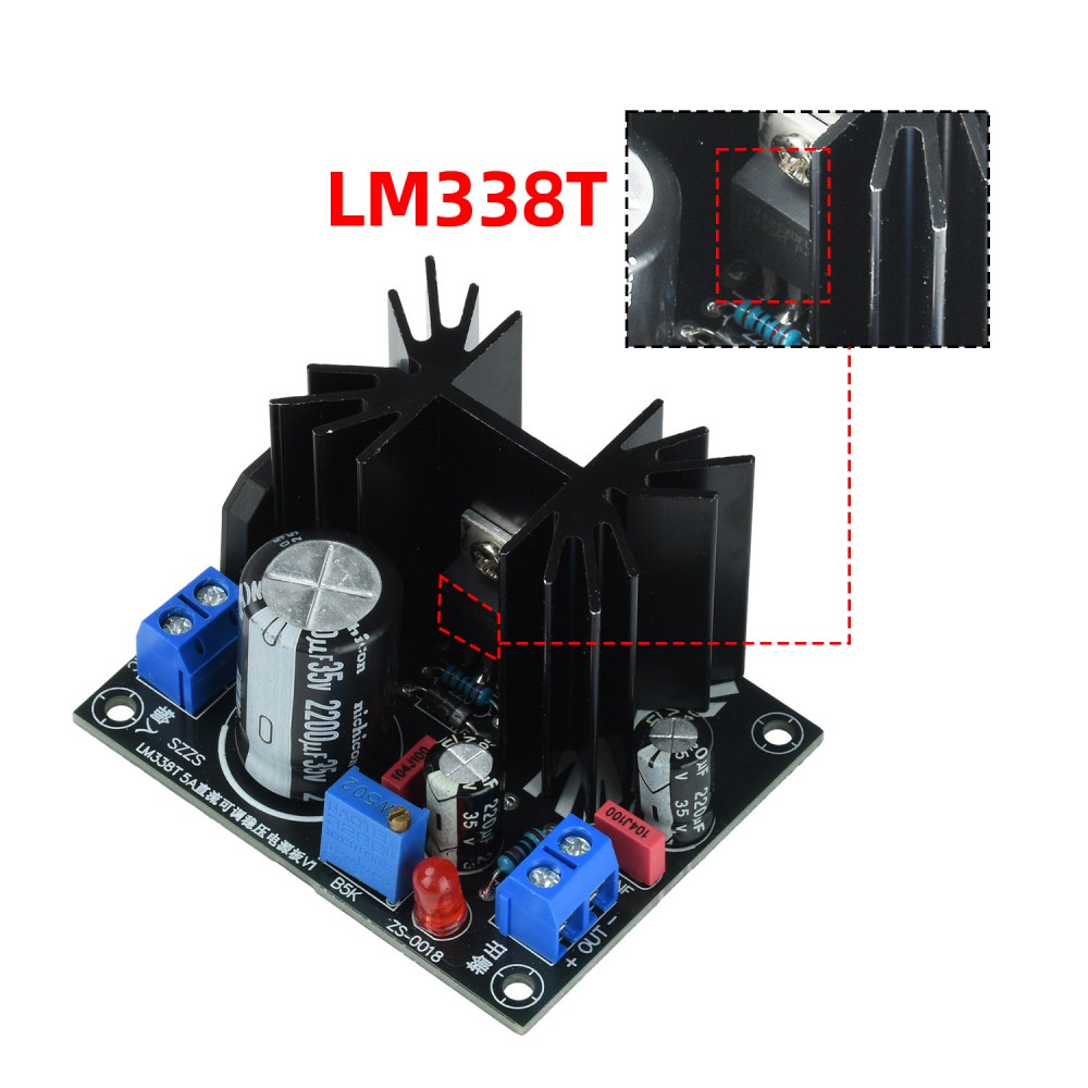 Linear Lab Power Supply Adjustable - LM338T Lineaire verstelbare spanningsregelaarmodule AC0-24V DC0-35V