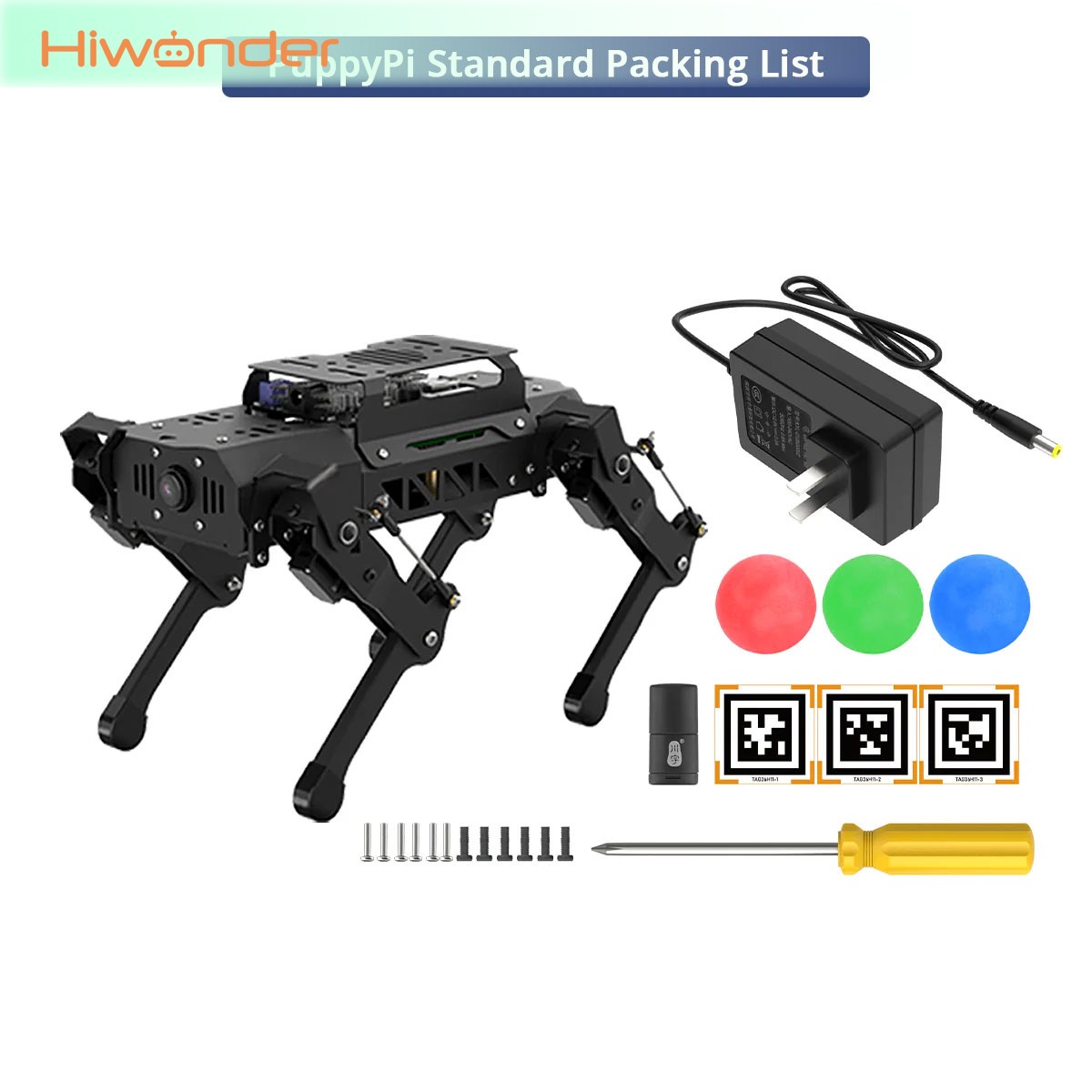 Raspberry Pi 5 8Gb Kit - Hiwonder PuppyPi Standaardkit Viervoeter Robot Hond