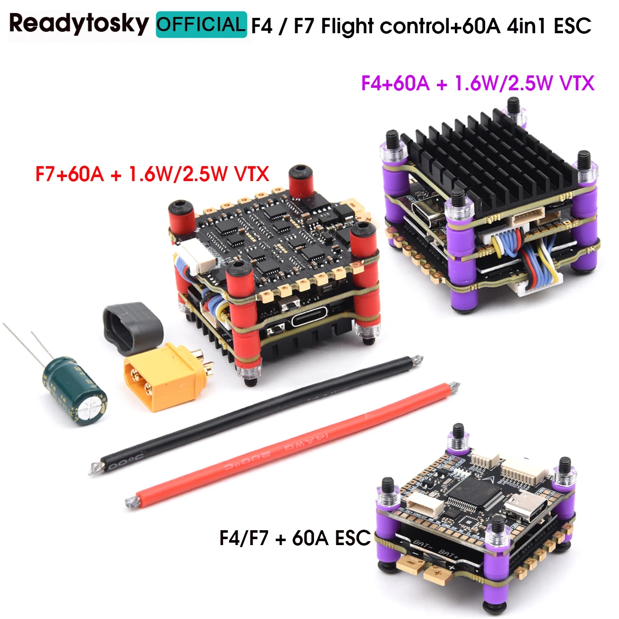 Fpv Flight Controller F7 Stack 60A - 4.9G-5.8G 1.6W / 2.5W VTX +
