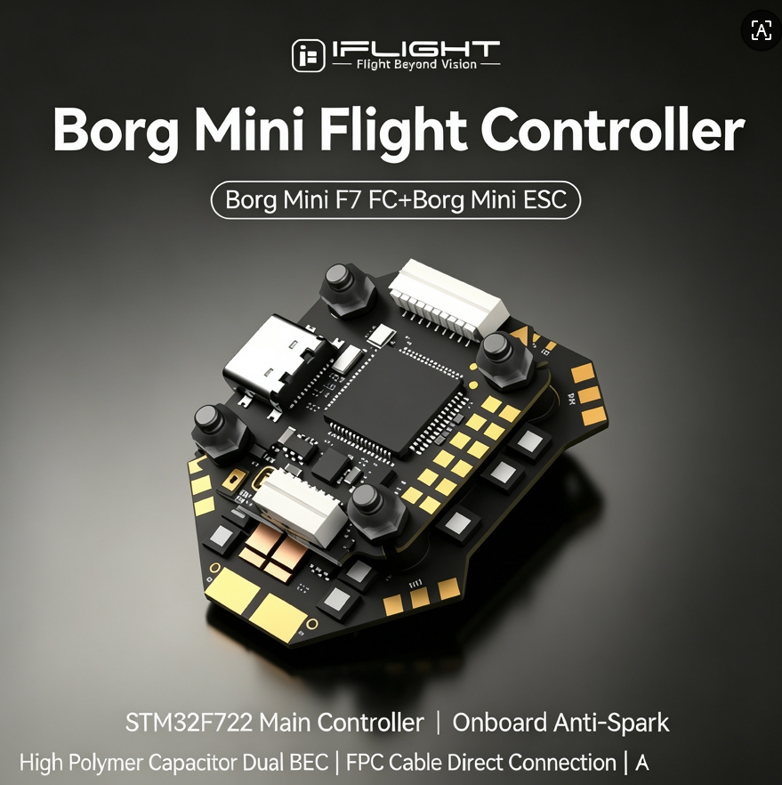 Fpv Flight Controller F7 Stack 60A - IFlight Borg F7 Mini Stack ICM42688