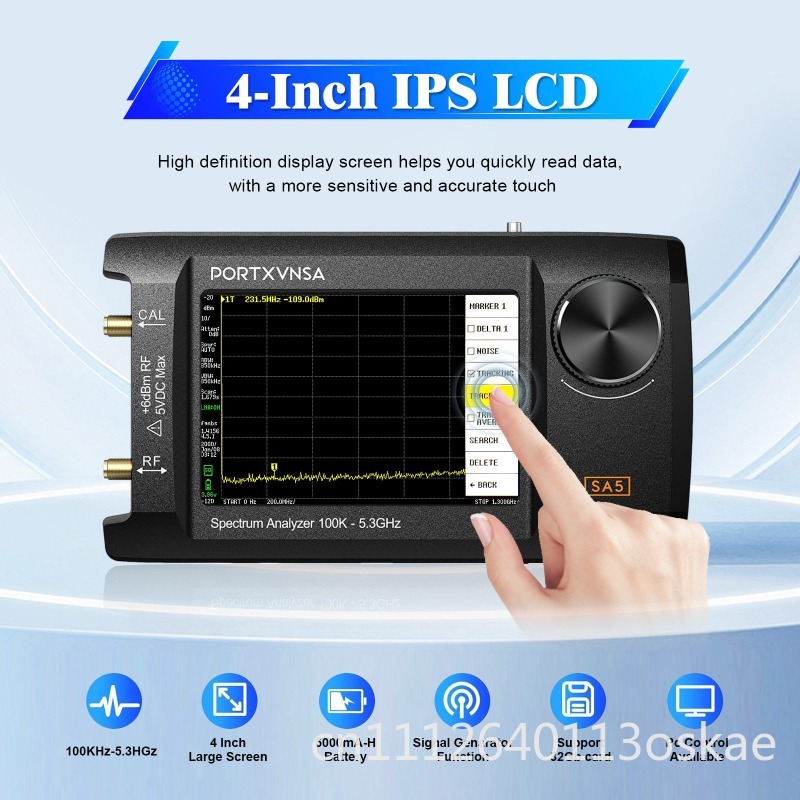 Signal Generator Spectrum Analyzer - SA5 Multifunctionele draagbare spectrumanalysator 4-inch IPS