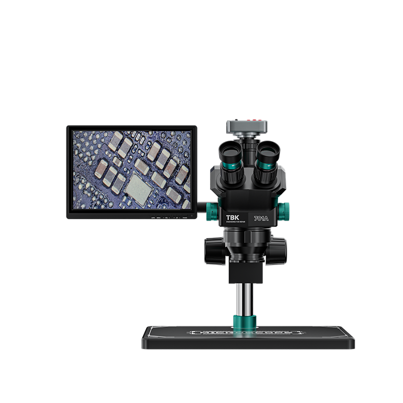 Stereo Trinocular Microscope Pcb - TBK 701A Trinoculaire Stereomicroscoop 7-60X Zoom