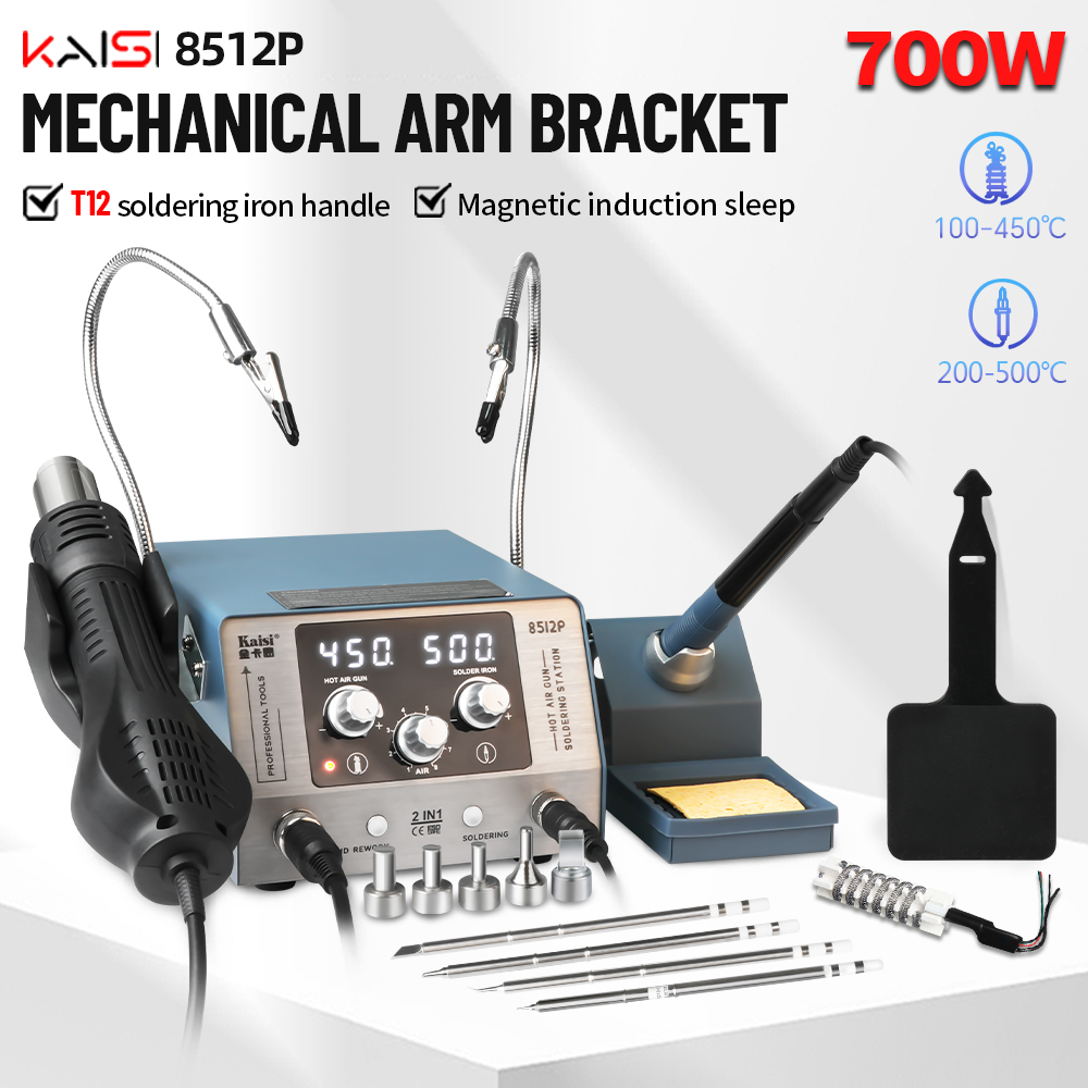 Hot Air Rework Station T12 - Kaisi 8512P Soldeerstation 700W 2 in