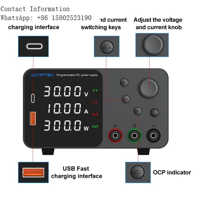 Programmable Dc Power Supply 30V 10A - TPS3010 30V 10A Voeding Programmeerbare DC-voeding