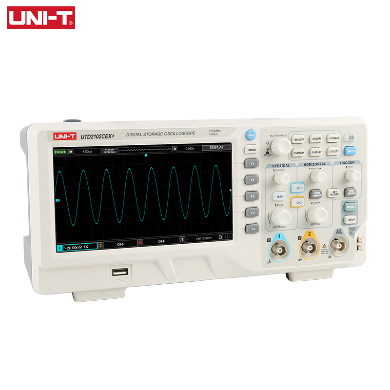 UNI-T UTD2102CEX + Digitale Ge - Digital Storage Oscilloscope 100Mhz recensie en prijs