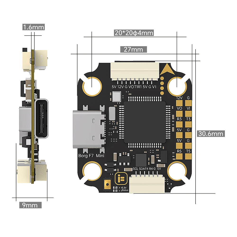 IFlight Borg F7 Mini Stack ICM - Fpv Flight Controller F7 Stack 60A recensie en prijs