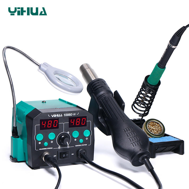 YIHUA 938BD-III 775W 2-in-1 T1 - Hot Air Rework Station T12 recensie en prijs
