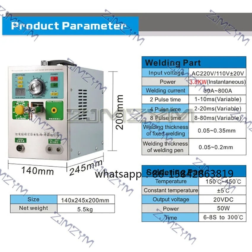 3,2 kW Pulsinductie Automatisc - Spot Welder 18650 Battery Pack recensie en prijs