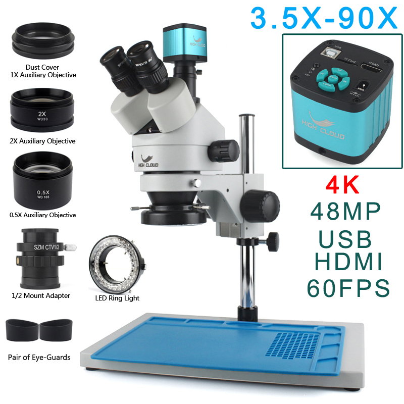 3.5X-90X Simul-Focal Stereo Tr - Stereo Trinocular Microscope Pcb recensie en prijs