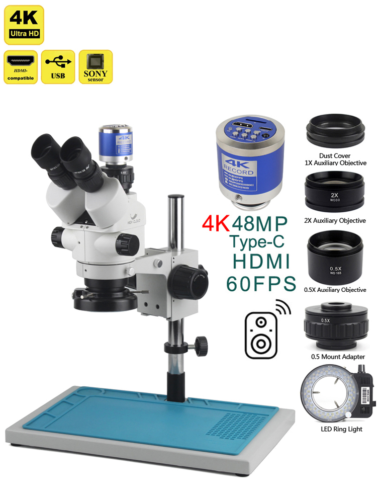 3.5X-90X Simul-Focal Stereo Tr - Stereo Trinocular Microscope Pcb recensie en prijs