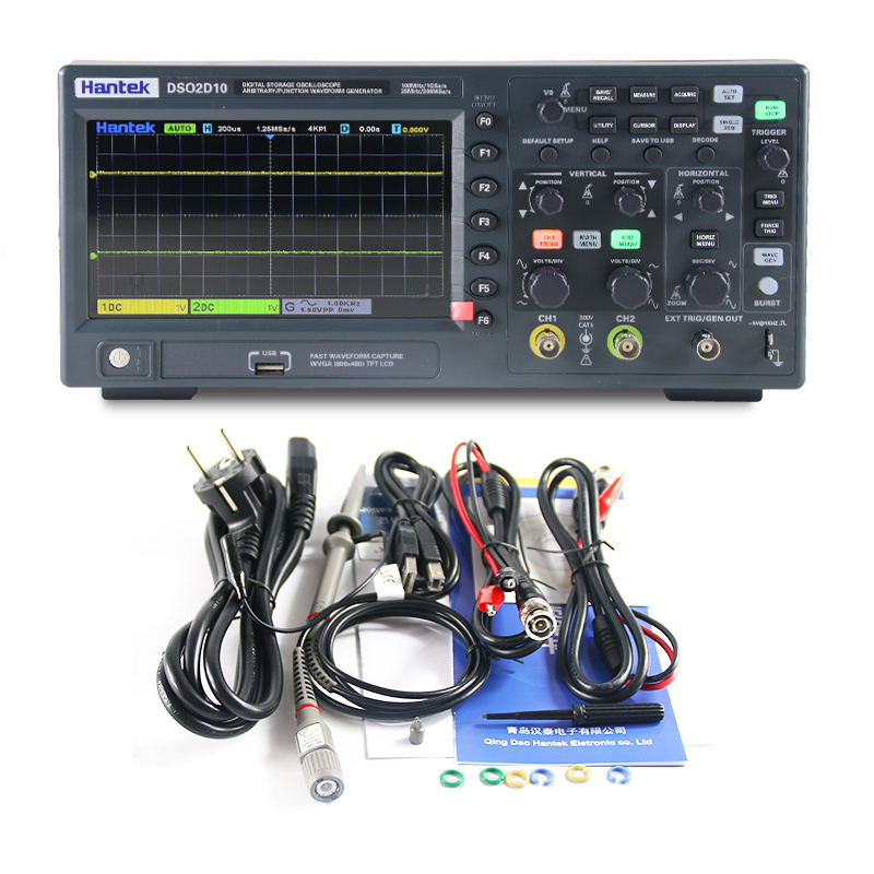 Hantek DSO2D10 Digitale Opslag - Digital Storage Oscilloscope 100Mhz recensie en prijs