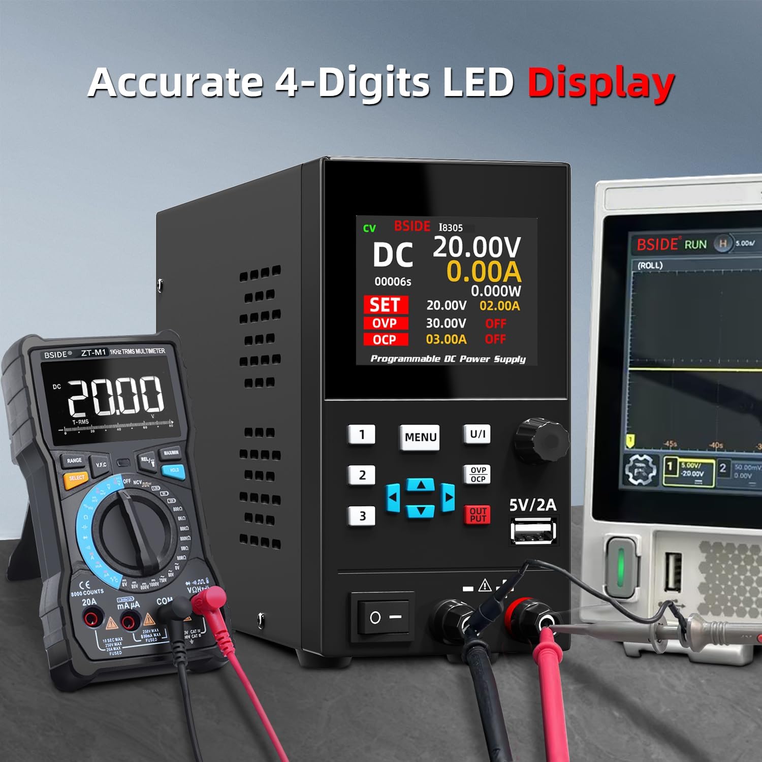 BSIDE DC Laboratorium Gereglem - Programmable Dc Power Supply 30V 10A recensie en prijs