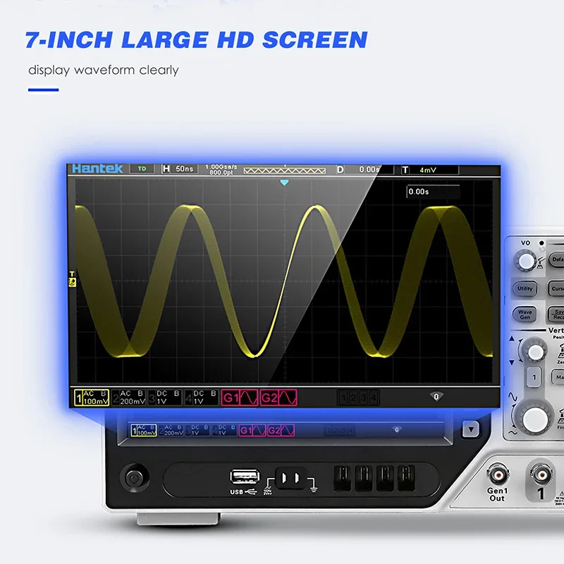 Hantek Dpo6104b Digitale Opsla - Digital Storage Oscilloscope 100Mhz recensie en prijs