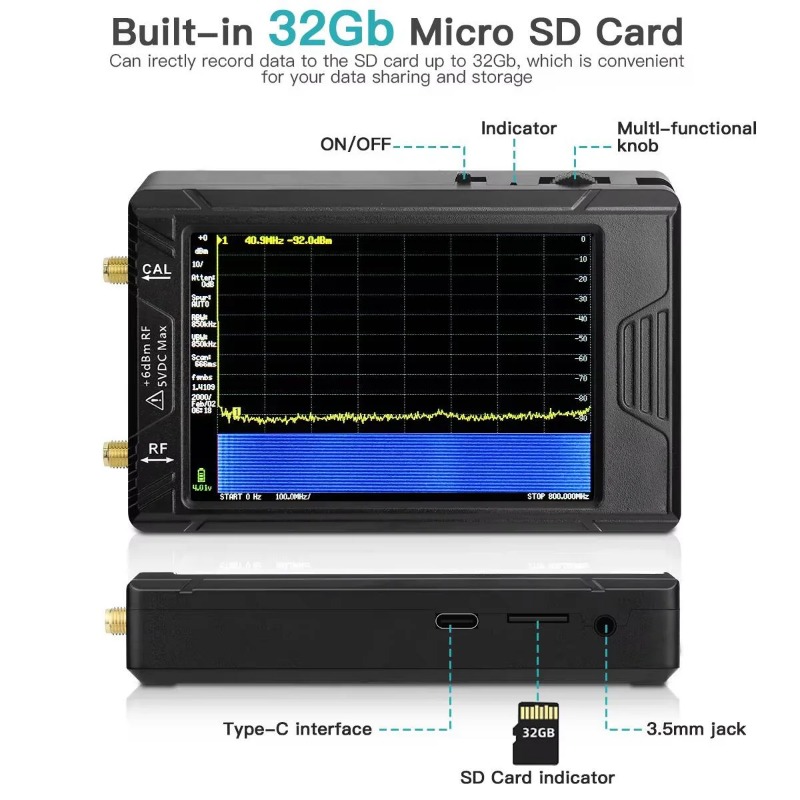 Nieuwe Handheld Tiny Spectrum  - Signal Generator Spectrum Analyzer recensie en prijs