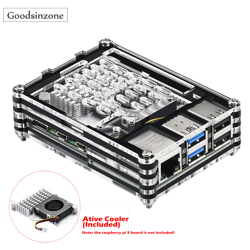 Acryl Case Met Actieve Koelkoe - Raspberry Pi 5 8Gb Kit recensie en prijs